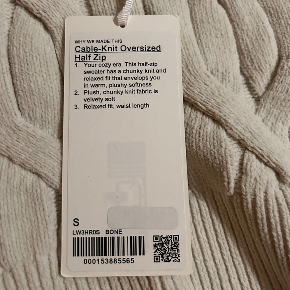 Lululemon Cable Knit Half Zip Size S - Picture 5 of 8
